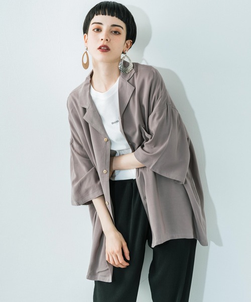 Ressaca（レサーカ）の「オーバーサイズ レーヨン アロハシャツ 総柄 オープンカラーシャツ（シャツ/ブラウス・メンズ・ベージュ/ホワイト系/ベージュ系/ブラック/その他1/ブラック系2/ホワイト/その他/ブラック系1/ブルー/ブラック系/ブルー系/ホワイト系1・M/L）」の8枚目の写真