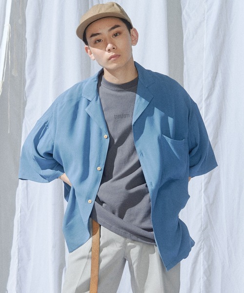 Ressaca（レサーカ）の「オーバーサイズ レーヨン アロハシャツ 総柄 オープンカラーシャツ（シャツ/ブラウス・メンズ・ベージュ/ホワイト系/ベージュ系/ブラック/その他1/ブラック系2/ホワイト/その他/ブラック系1/ブルー/ブラック系/ブルー系/ホワイト系1・M/L）」の10枚目の写真