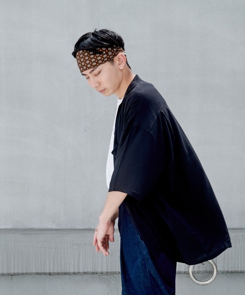 Ressaca（レサーカ）の「オーバーサイズ レーヨン アロハシャツ 総柄 オープンカラーシャツ（シャツ/ブラウス・メンズ・ベージュ/ホワイト系/ベージュ系/ブラック/その他1/ブラック系2/ホワイト/その他/ブラック系1/ブルー/ブラック系/ブルー系/ホワイト系1・M/L）」の15枚目の写真