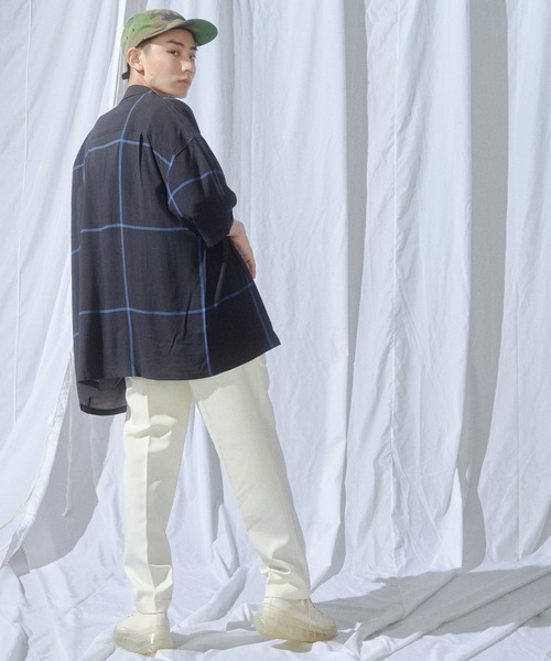 Ressaca（レサーカ）の「オーバーサイズ レーヨン アロハシャツ 総柄 オープンカラーシャツ（シャツ/ブラウス・メンズ・ベージュ/ホワイト系/ベージュ系/ブラック/その他1/ブラック系2/ホワイト/その他/ブラック系1/ブルー/ブラック系/ブルー系/ホワイト系1・M/L）」の19枚目の写真