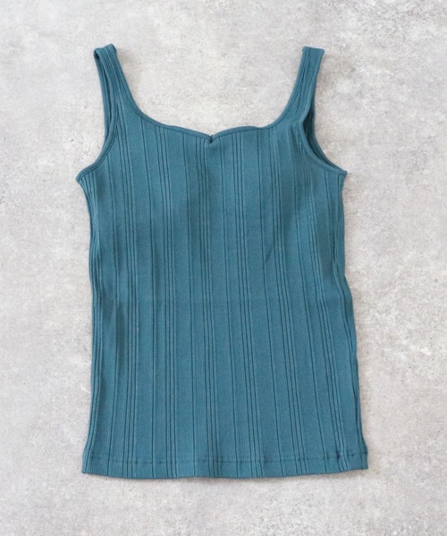 archives（アルシーヴ）の「カップ付きキャミタンク（タンクトップ・レディース・ベージュ/オフホワイト/ブルー/グリーン系その他・MEDIUM）」の4枚目の写真