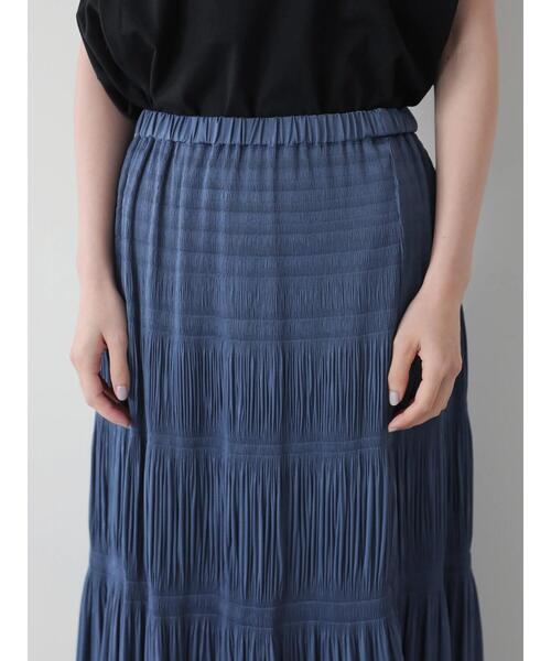 AMERICAN HOLIC（アメリカンホリック）の「マジョリカプリーツスカート＊（スカート・レディース・アイボリー/ブルー/サックスブルー/モカ・L/M）」の10枚目の写真