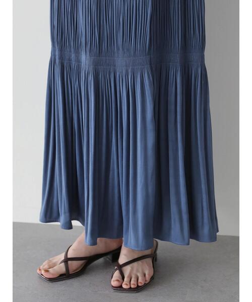 AMERICAN HOLIC（アメリカンホリック）の「マジョリカプリーツスカート＊（スカート・レディース・アイボリー/ブルー/サックスブルー/モカ・L/M）」の11枚目の写真