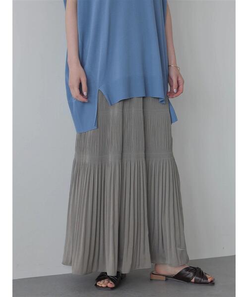 AMERICAN HOLIC（アメリカンホリック）の「マジョリカプリーツスカート＊（スカート・レディース・アイボリー/ブルー/サックスブルー/モカ・L/M）」の17枚目の写真