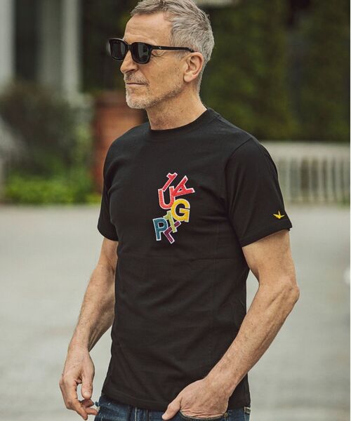 1piu1uguale3 RELAX(ウノピュウノウグァーレトレリラックス)の「【別注】1PIU1UGUALE3 RELAX/ウノピゥ ウノ ウグァーレ トレ リラックス/サガラ刺繍 Tシャツ(Tシャツ/カットソー・メンズ・ホワイト/ブラック・SMALL/MEDIUM/LARGE/X-LARGE/XX-LARGE)」の13枚目の写真