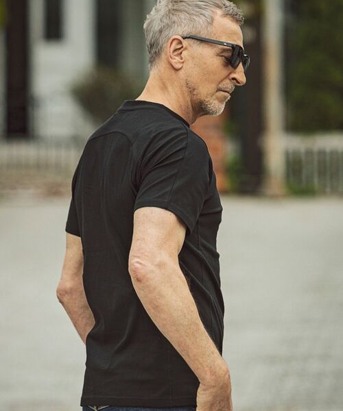 1piu1uguale3 RELAX(ウノピュウノウグァーレトレリラックス)の「【別注】1PIU1UGUALE3 RELAX/ウノピゥ ウノ ウグァーレ トレ リラックス/サガラ刺繍 Tシャツ(Tシャツ/カットソー・メンズ・ホワイト/ブラック・SMALL/MEDIUM/LARGE/X-LARGE/XX-LARGE)」の14枚目の写真