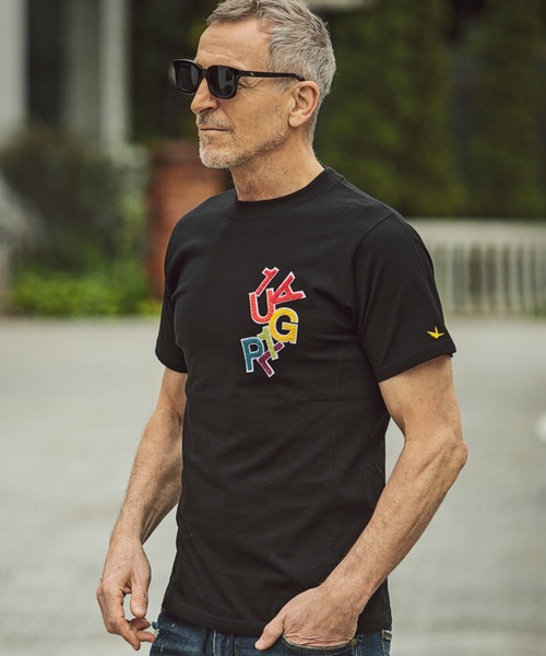 1piu1uguale3 RELAX(ウノピュウノウグァーレトレリラックス)の「【別注】1PIU1UGUALE3 RELAX/ウノピゥ ウノ ウグァーレ トレ リラックス/サガラ刺繍 Tシャツ(Tシャツ/カットソー・メンズ・ホワイト/ブラック・SMALL/MEDIUM/LARGE/X-LARGE/XX-LARGE)」の5枚目の写真