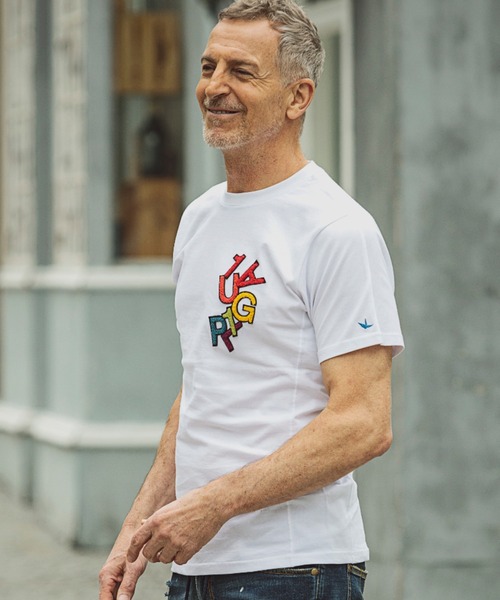 1piu1uguale3 RELAX(ウノピュウノウグァーレトレリラックス)の「【別注】1PIU1UGUALE3 RELAX/ウノピゥ ウノ ウグァーレ トレ リラックス/サガラ刺繍 Tシャツ(Tシャツ/カットソー・メンズ・ホワイト/ブラック・SMALL/MEDIUM/LARGE/X-LARGE/XX-LARGE)」の7枚目の写真