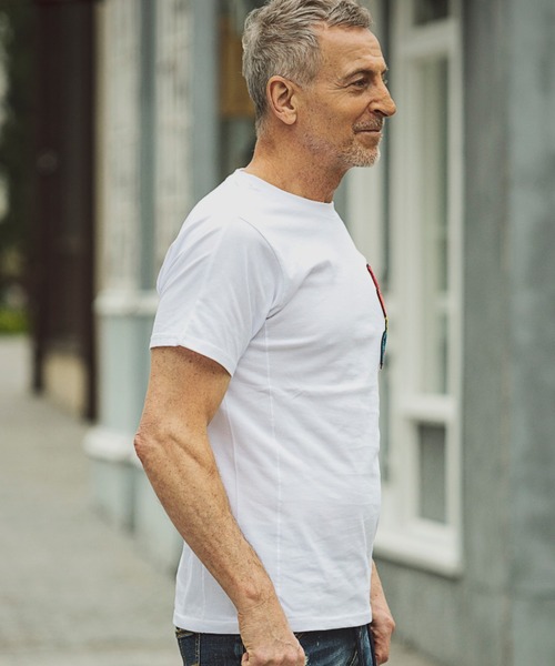 1piu1uguale3 RELAX(ウノピュウノウグァーレトレリラックス)の「【別注】1PIU1UGUALE3 RELAX/ウノピゥ ウノ ウグァーレ トレ リラックス/サガラ刺繍 Tシャツ(Tシャツ/カットソー・メンズ・ホワイト/ブラック・SMALL/MEDIUM/LARGE/X-LARGE/XX-LARGE)」の10枚目の写真