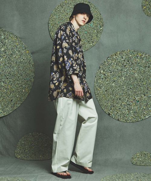 MAISON SPECIAL（メゾンスペシャル）の「《ユニセックスアイテム》マルチファブリック1タックイージーワイドパンツ 【MAISON SPECIAL/メゾンスペシャル】（その他パンツ・メンズ・ブラック/オフホワイト/ホワイト/パープル/グリーン/ピンク/ラベンダー・46/48/44）」の14枚目の写真