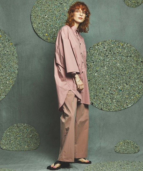 MAISON SPECIAL（メゾンスペシャル）の「《ユニセックスアイテム》マルチファブリック1タックイージーワイドパンツ 【MAISON SPECIAL/メゾンスペシャル】（その他パンツ・メンズ・ブラック/オフホワイト/ホワイト/パープル/グリーン/ピンク/ラベンダー・46/48/44）」の22枚目の写真