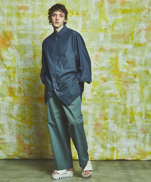 MAISON SPECIAL（メゾンスペシャル）の「《ユニセックスアイテム》マルチファブリック1タックイージーワイドパンツ 【MAISON SPECIAL/メゾンスペシャル】（その他パンツ・メンズ・ブラック/オフホワイト/ホワイト/パープル/グリーン/ピンク/ラベンダー・46/48/44）」の17枚目の写真