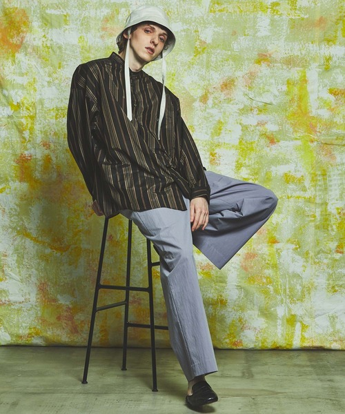 MAISON SPECIAL（メゾンスペシャル）の「《ユニセックスアイテム》マルチファブリック1タックイージーワイドパンツ 【MAISON SPECIAL/メゾンスペシャル】（その他パンツ・メンズ・ブラック/オフホワイト/ホワイト/パープル/グリーン/ピンク/ラベンダー・46/48/44）」の19枚目の写真