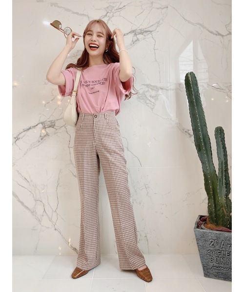 JUMELLE(ジュメロ)の「チェックパンツ(スラックス・レディース・ブラック/ワイン・SMALL/MEDIUM)」の22枚目の写真