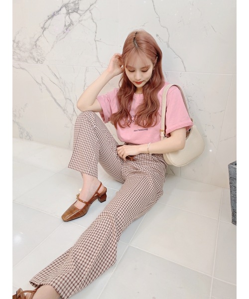 JUMELLE(ジュメロ)の「チェックパンツ(スラックス・レディース・ブラック/ワイン・SMALL/MEDIUM)」の8枚目の写真