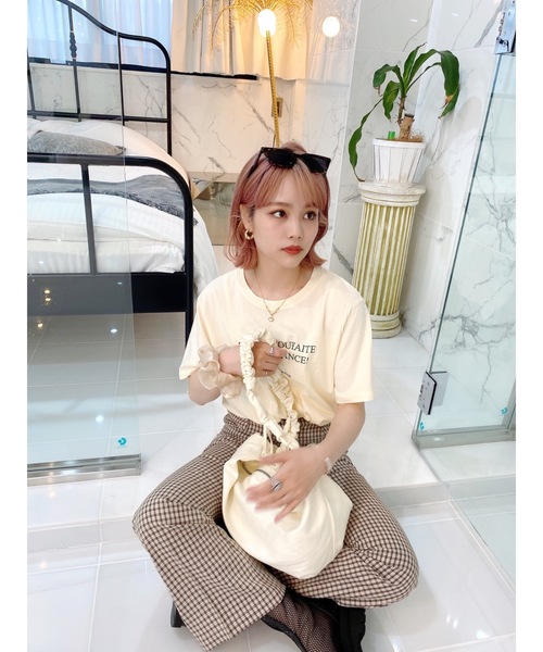 JUMELLE(ジュメロ)の「チェックパンツ(スラックス・レディース・ブラック/ワイン・SMALL/MEDIUM)」の5枚目の写真