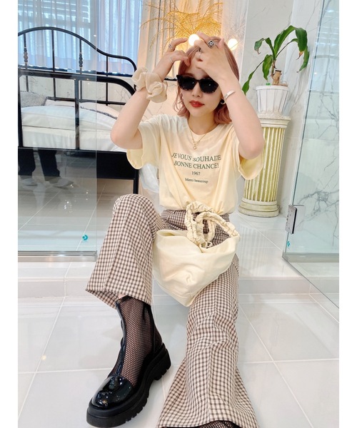 JUMELLE(ジュメロ)の「チェックパンツ(スラックス・レディース・ブラック/ワイン・SMALL/MEDIUM)」の9枚目の写真