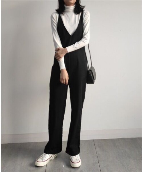 MAISON DE THERESE（メゾン ド テレーズ）の「サスペンダーサロペットパンツ（サロペット/オーバーオール・レディース・ライトベージュ/ブラック/モカ・FREE）」の15枚目の写真