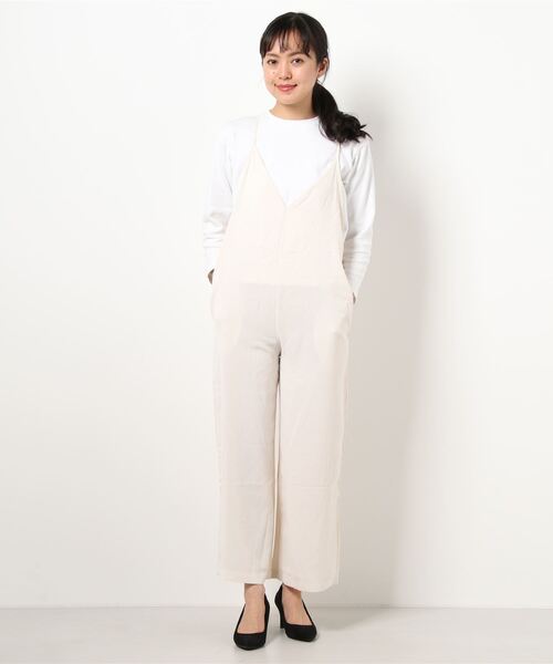 MAISON DE THERESE（メゾン ド テレーズ）の「サスペンダーサロペットパンツ（サロペット/オーバーオール・レディース・ライトベージュ/ブラック/モカ・FREE）」の16枚目の写真