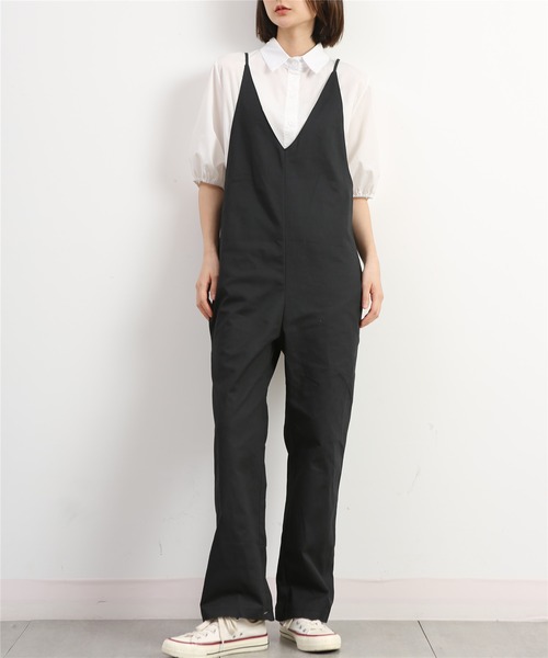 MAISON DE THERESE（メゾン ド テレーズ）の「サスペンダーサロペットパンツ（サロペット/オーバーオール・レディース・ライトベージュ/ブラック/モカ・FREE）」の17枚目の写真