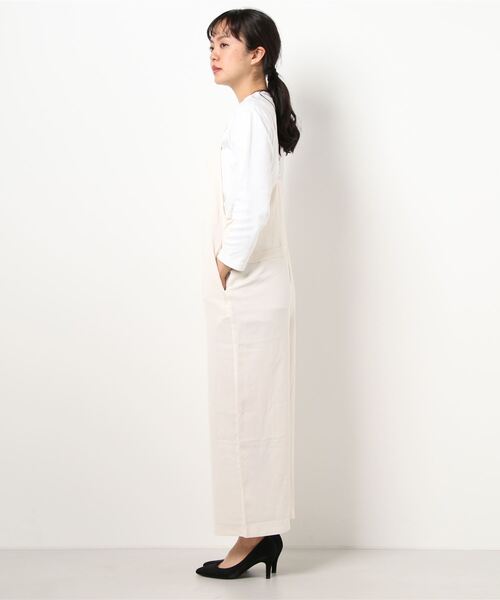 MAISON DE THERESE（メゾン ド テレーズ）の「サスペンダーサロペットパンツ（サロペット/オーバーオール・レディース・ライトベージュ/ブラック/モカ・FREE）」の4枚目の写真