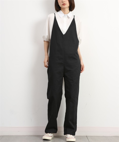 MAISON DE THERESE（メゾン ド テレーズ）の「サスペンダーサロペットパンツ（サロペット/オーバーオール・レディース・ライトベージュ/ブラック/モカ・FREE）」の19枚目の写真