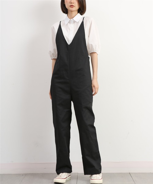 MAISON DE THERESE（メゾン ド テレーズ）の「サスペンダーサロペットパンツ（サロペット/オーバーオール・レディース・ライトベージュ/ブラック/モカ・FREE）」の21枚目の写真