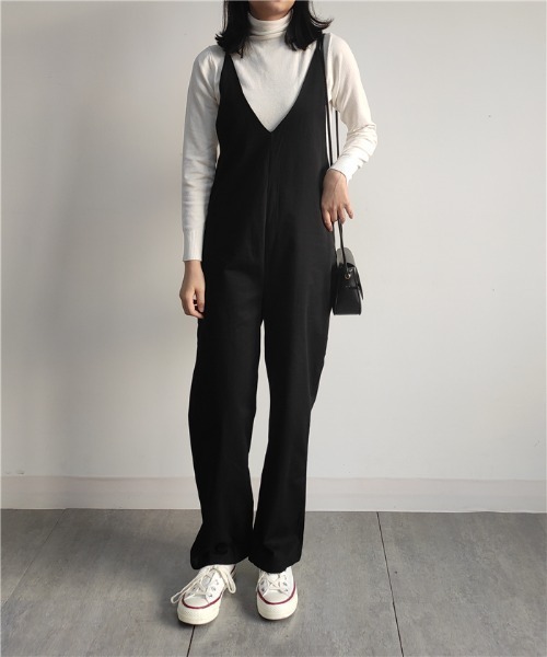 MAISON DE THERESE（メゾン ド テレーズ）の「サスペンダーサロペットパンツ（サロペット/オーバーオール・レディース・ライトベージュ/ブラック/モカ・FREE）」の9枚目の写真