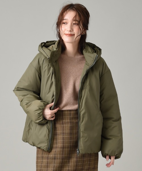 INTERPLANET（インタープラネット）の「中綿エコサーモライトブルゾン（ブルゾン・レディース・ブラック/カーキ/キャメル・FREE）」の20枚目の写真