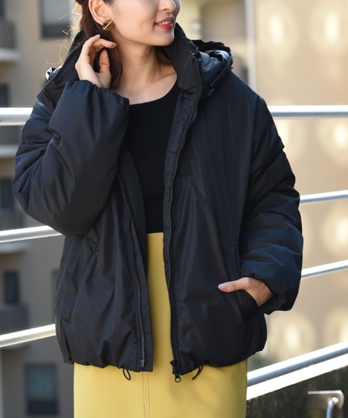 INTERPLANET（インタープラネット）の「中綿エコサーモライトブルゾン（ブルゾン・レディース・ブラック/カーキ/キャメル・FREE）」の11枚目の写真