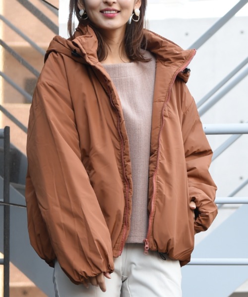 INTERPLANET（インタープラネット）の「中綿エコサーモライトブルゾン（ブルゾン・レディース・ブラック/カーキ/キャメル・FREE）」の21枚目の写真