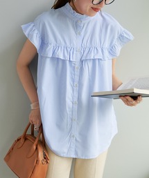 【WEB限定】フリルノースリブラウス