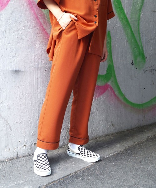 179/WG（イチナナキュウダブルジー）の「ストレートパンツ（その他パンツ・レディース・サックスブルー/ネイビー/オレンジ・MEDIUM）」の2枚目の写真