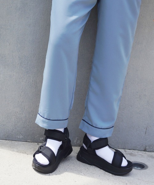 179/WG（イチナナキュウダブルジー）の「ストレートパンツ（その他パンツ・レディース・サックスブルー/ネイビー/オレンジ・MEDIUM）」の18枚目の写真