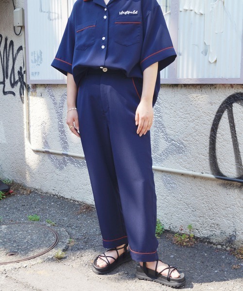 179/WG（イチナナキュウダブルジー）の「ストレートパンツ（その他パンツ・レディース・サックスブルー/ネイビー/オレンジ・MEDIUM）」の17枚目の写真