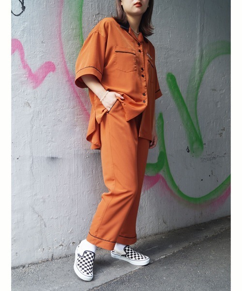 179/WG（イチナナキュウダブルジー）の「ストレートパンツ（その他パンツ・レディース・サックスブルー/ネイビー/オレンジ・MEDIUM）」の14枚目の写真