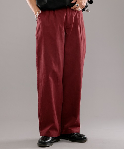 kutir（クティール）の「ワイドストレートチノパンツ（チノパンツ・メンズ・ホワイト/ライトブルー/ボルドー・SMALL/MEDIUM/LARGE）」の3枚目の写真