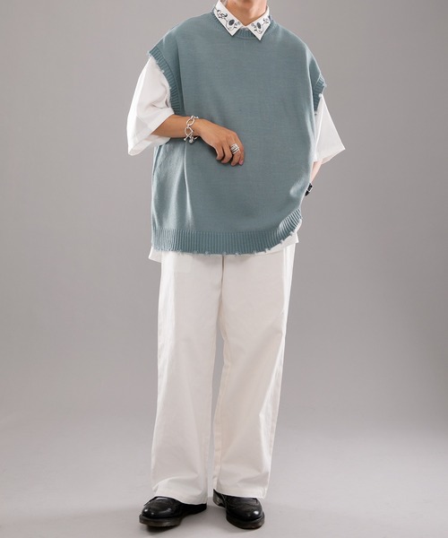 kutir（クティール）の「ワイドストレートチノパンツ（チノパンツ・メンズ・ホワイト/ライトブルー/ボルドー・SMALL/MEDIUM/LARGE）」の9枚目の写真