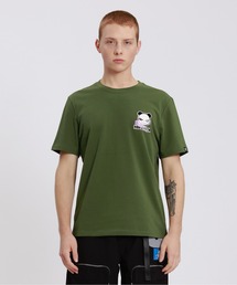 HIPANDA（ハイパンダ）の「HIPANDA ハイパンダ メンズ オーロラカラー絆創膏 ワンポイントプリント 半袖Tシャツ（Tシャツ/カットソー）」