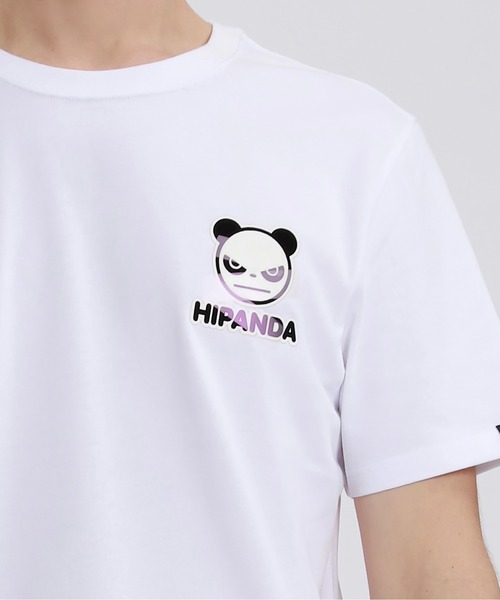 HIPANDA（ハイパンダ）の「HIPANDA ハイパンダ メンズ オーロラカラー絆創膏 ワンポイントプリント 半袖Tシャツ（Tシャツ/カットソー・メンズ・アーミー/ブラック/ホワイト・X-LARGE/LARGE/MEDIUM/SMALL/XX-LARGE）」の7枚目の写真