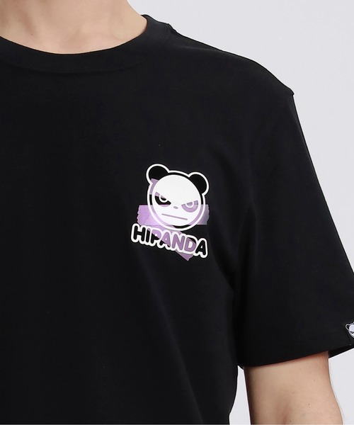 HIPANDA（ハイパンダ）の「HIPANDA ハイパンダ メンズ オーロラカラー絆創膏 ワンポイントプリント 半袖Tシャツ（Tシャツ/カットソー・メンズ・アーミー/ブラック/ホワイト・X-LARGE/LARGE/MEDIUM/SMALL/XX-LARGE）」の4枚目の写真