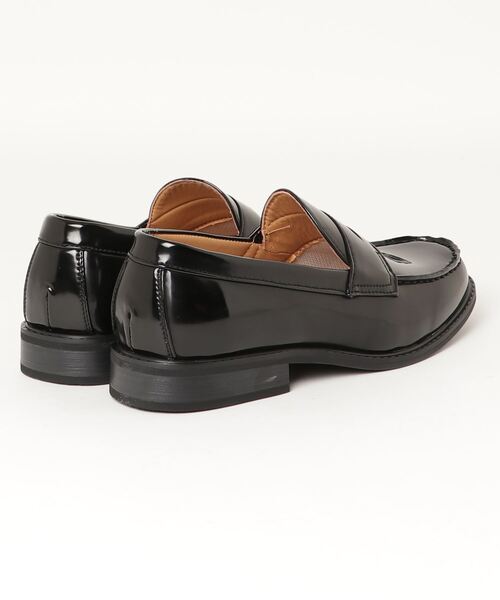 WEGO（ウィゴー）の「WEGO/フェイクレザーペニーローファー（ローファー・メンズ・ブラック・LARGE/MEDIUM）」の2枚目の写真