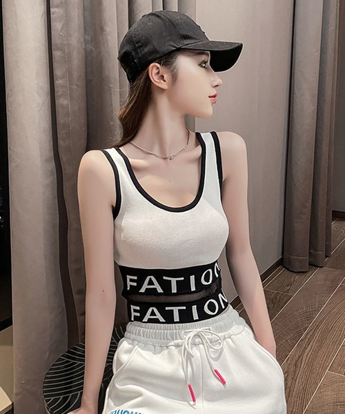 Anuenue(アヌエヌエ)の「レディース シースルータンクトップ(タンクトップ・レディース・ピンク/ホワイト/グレー/ブラック・FREE)」の20枚目の写真