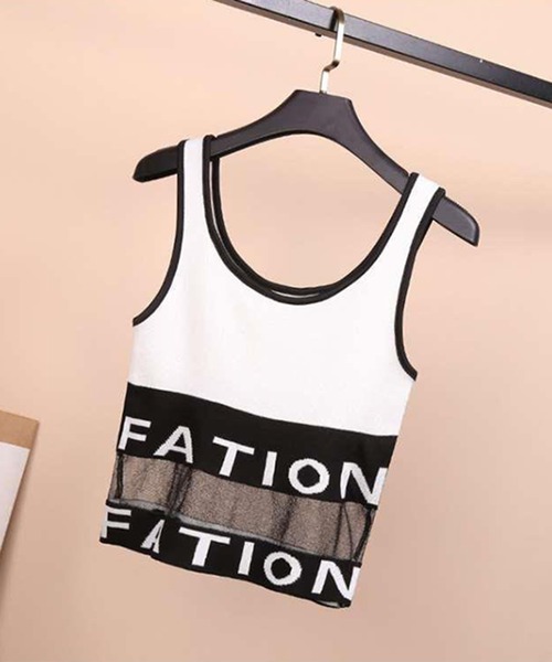 Anuenue(アヌエヌエ)の「レディース シースルータンクトップ(タンクトップ・レディース・ピンク/ホワイト/グレー/ブラック・FREE)」の10枚目の写真