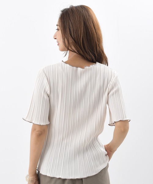 rps(アールピーエス)の「プリーツメロープルオーバー(Tシャツ/カットソー・レディース・アイボリー/グレイッシュベージュ/ブラック/グレイッシュブルー/グリーン/イエロー・M)」の17枚目の写真