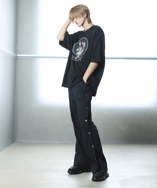 G.O.C（ジーオーシー）の「サイドスナップストレートトラックパンツ（その他パンツ・メンズ・ブラック・MEDIUM/LARGE）」の4枚目の写真