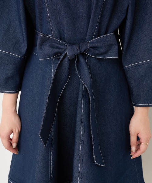 natural couture（ナチュラルクチュール）の「【WEB限定】ランタンスリーブチュニックワンピース（ワンピース・レディース・ブラック/アイボリー/ブルー系その他・FREE）」の21枚目の写真