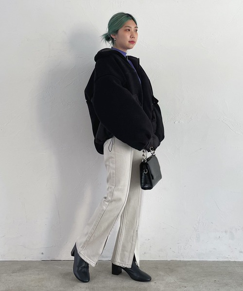 PAGEBOY（ページボーイ）の「ボアショートブルゾン（ブルゾン・レディース・ブラック/ホワイト系その他/ブラウン系その他・FREE）」の13枚目の写真