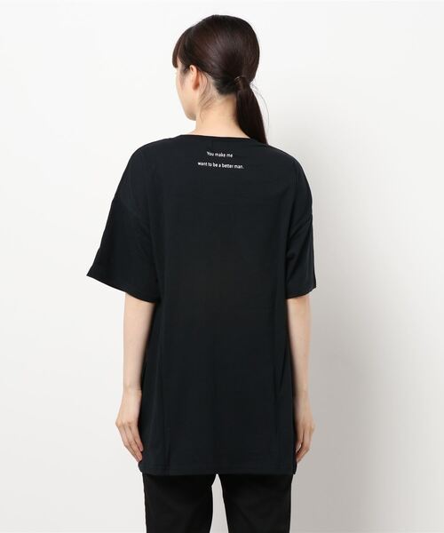 MATCH&more（マッチアンドモア）の「ロゴプリントオーバーサイズ半袖Ｔシャツ（Tシャツ/カットソー・レディース・ホワイト/ブラック/ベージュ/グレー/カーキ・FREE）」の11枚目の写真