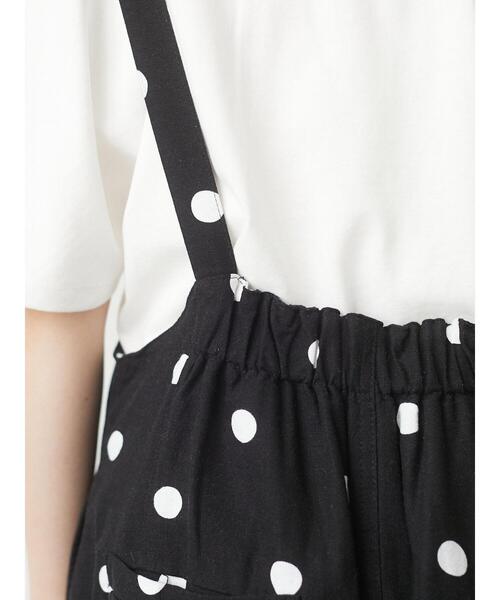 Sugar spoon（シュガースプーン）の「・SUGAR SPOON リネンドットサロペットパンツ＊（サロペット/オーバーオール・レディース・ブラック/ベージュ・FREE）」の15枚目の写真